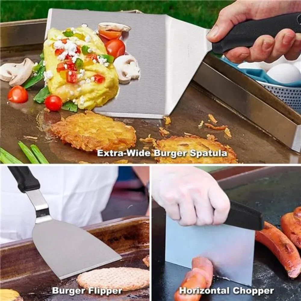 29PCS Griddle Accessories Set - Flat Top Teppanyaki Spatula Set